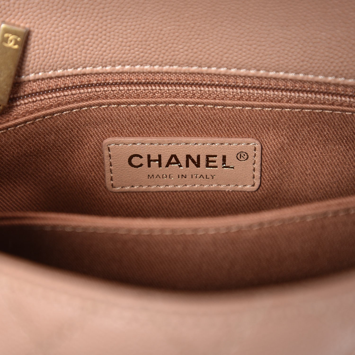 Chanel Caviar Quilted Mini Coco Handle Flap Beige 7 of 8