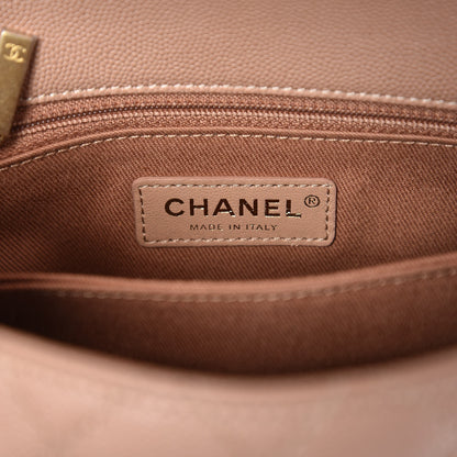 Chanel Caviar Quilted Mini Coco Handle Flap Beige 7 of 8