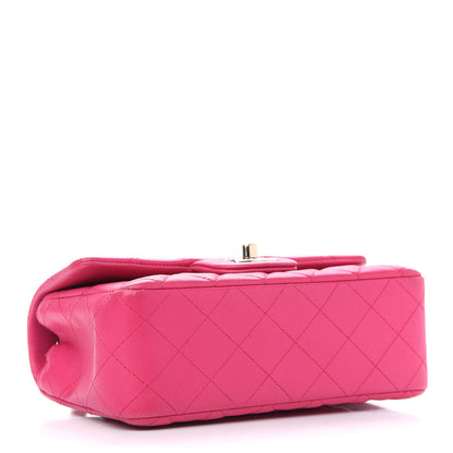 Chanel Lambskin Quilted Mini Rectangular Flap Fuchsia 4 of 11