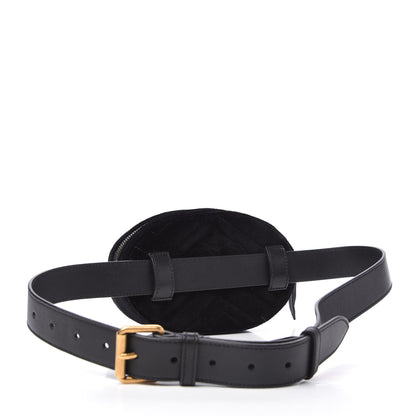 Gucci Velvet Matelasse GG Marmont Belt Bag 85 34 Black 3 of 9
