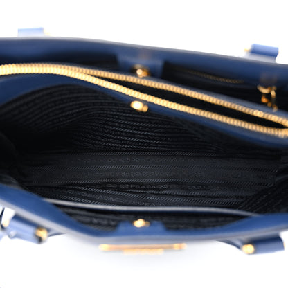 Prada Saffiano Lux Medium Double Zip Tote Bluette 6 of 23