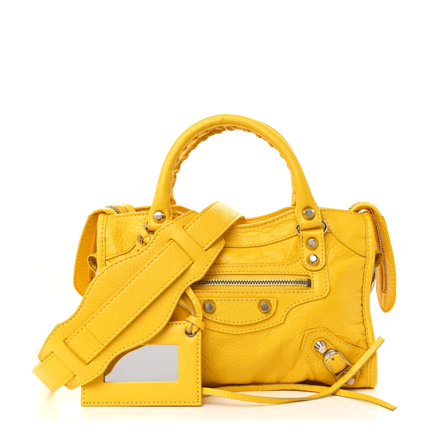 Balenciaga Agneau Classic Hardware Mini City Yellow 3 of 12