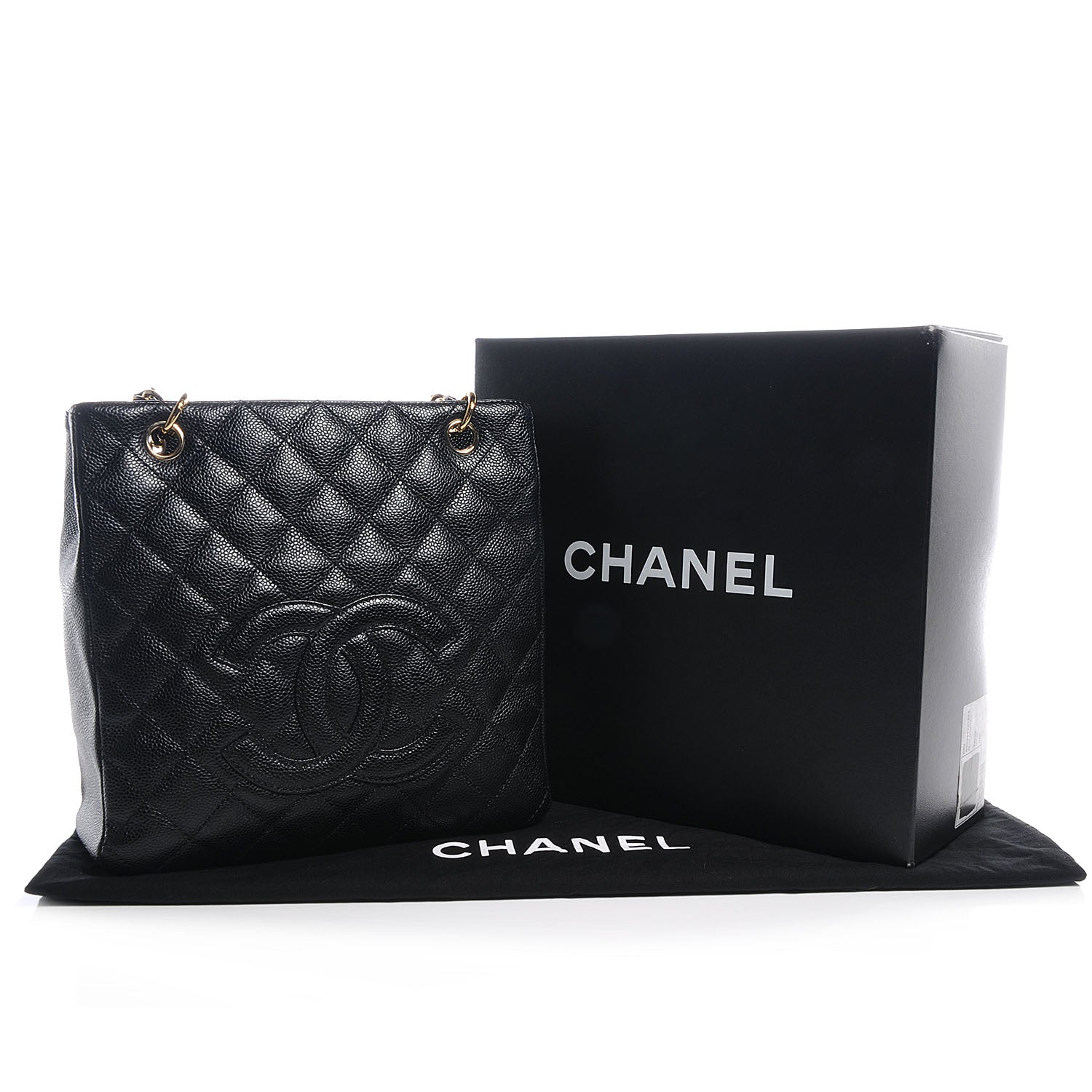 Chanel Caviar Petit Shopping Tote PST Black 5 of 9