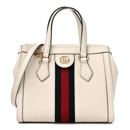 Gucci Textured Calfskin Web Small Ophidia Tote Bag Mystic White 1 of 11