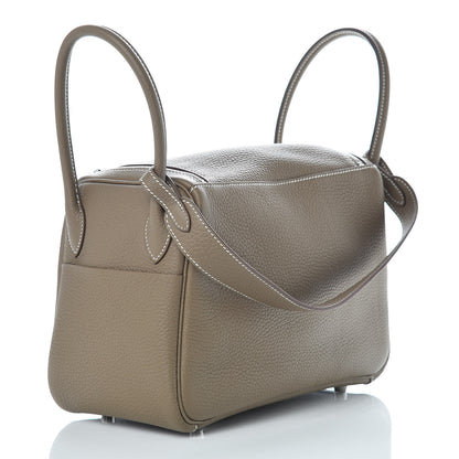 Hermes Taurillon Clemence Lindy 26 Etoupe 2 of 10