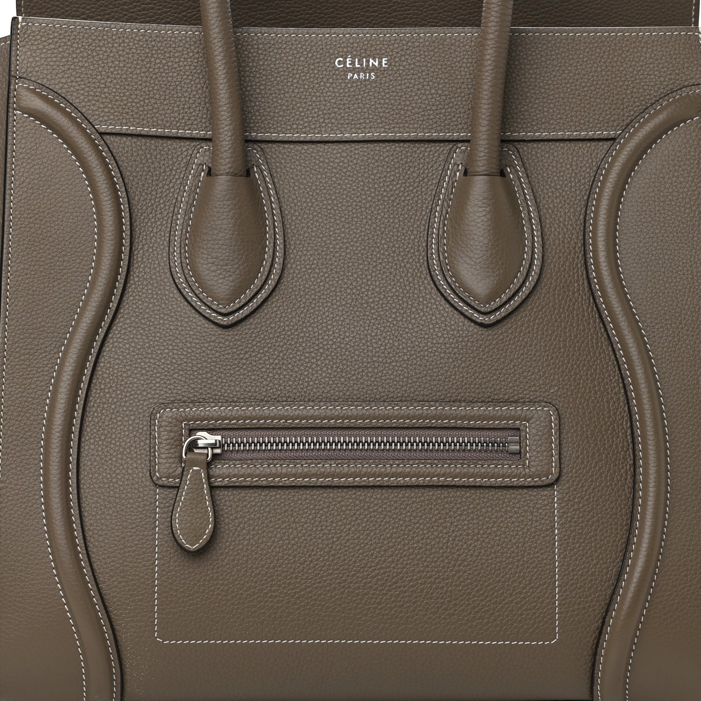 Drummed Calfskin Mini Luggage Bag Souris