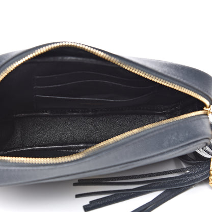 Saint Laurent Grain De Poudre Matelasse Monogram Mini Lou Camera Bag Dark Smog 4 of 8