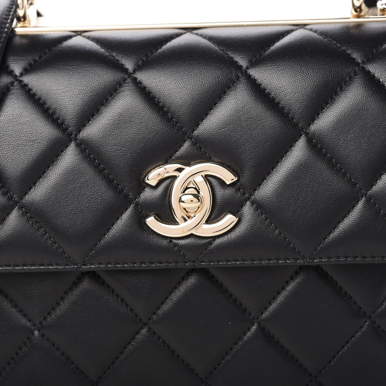 Chanel Lambskin Quilted Small Trendy CC Dual Handle Flap Bag Black 10 of 11