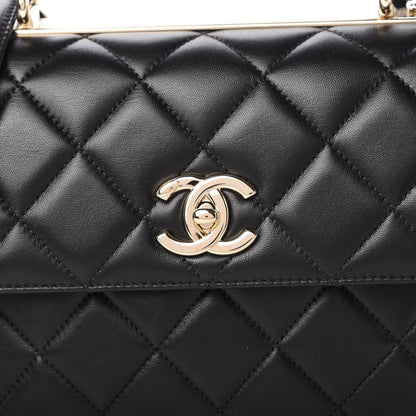 Chanel Lambskin Quilted Small Trendy CC Dual Handle Flap Bag Black 10 of 11