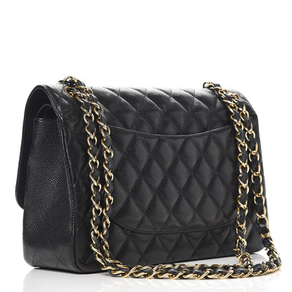 Chanel Caviar Quilted Jumbo Double Flap Black 4 of 12