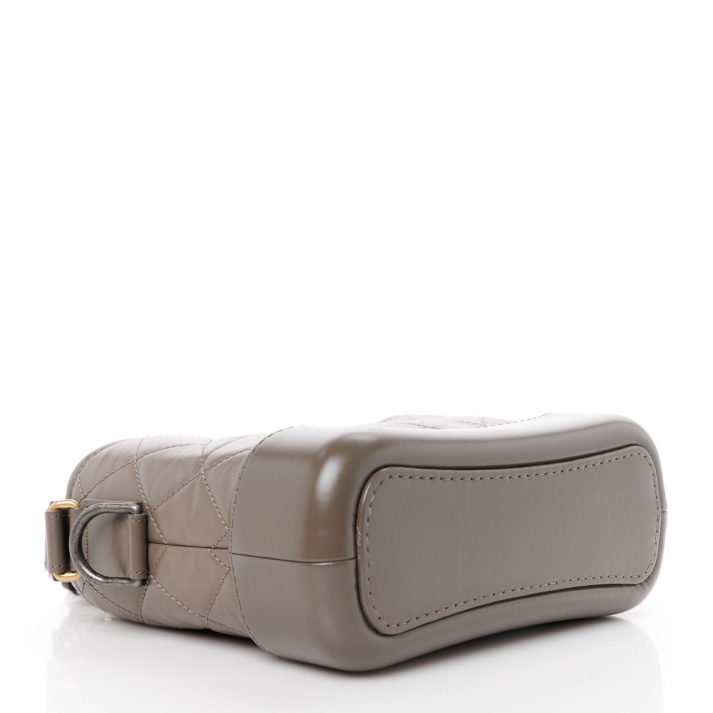 Aged Calfskin Quilted Small Gabrielle Hobo Grey