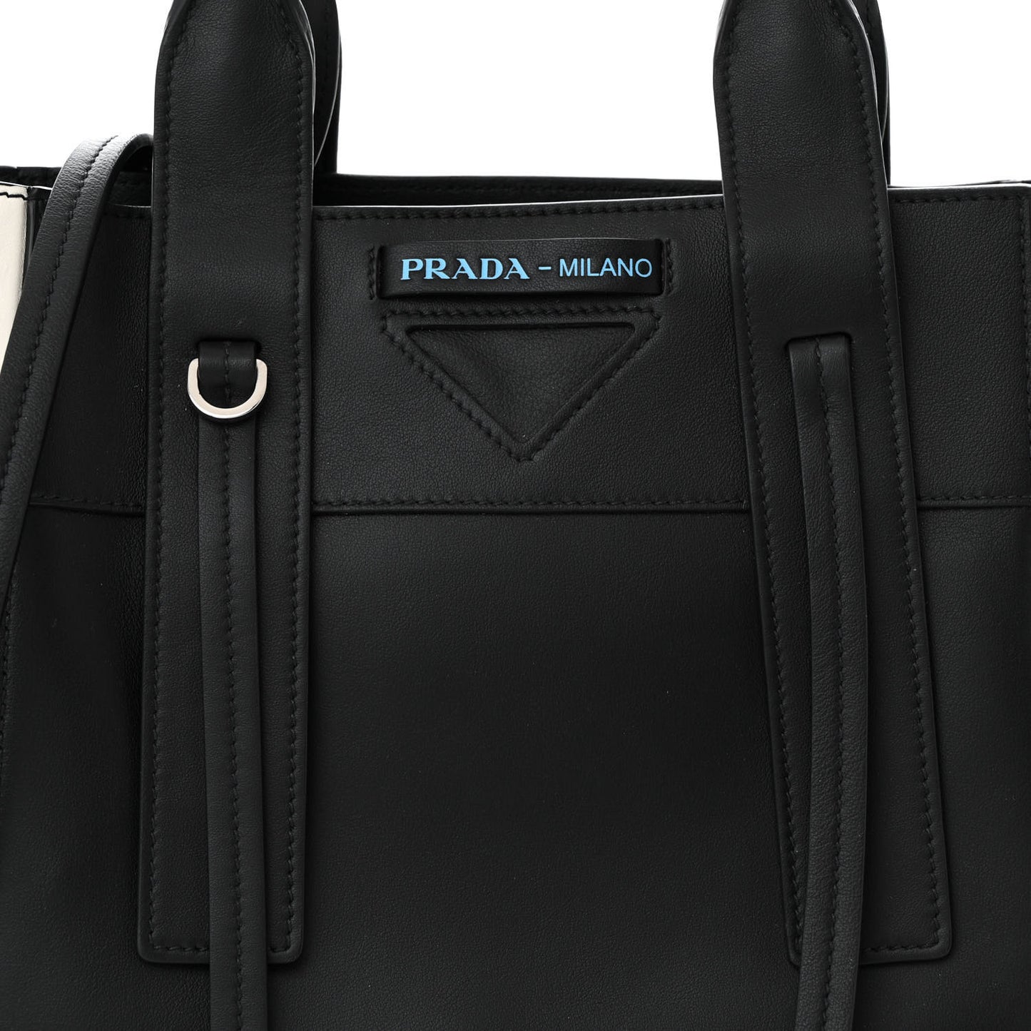 Grace Lux Light Small Ouverture Shoulder Bag Black White
