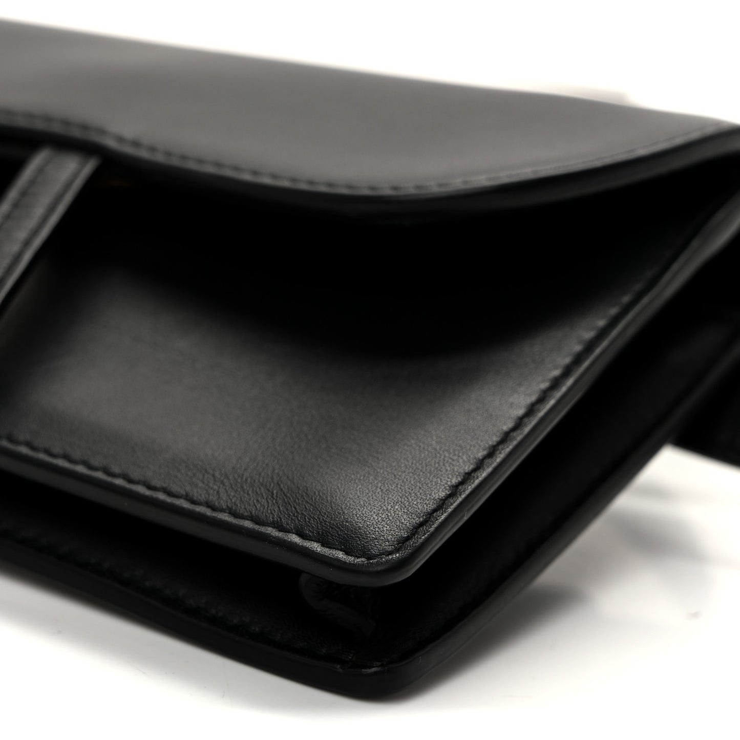 Calfskin Saddle Belt Bag Black