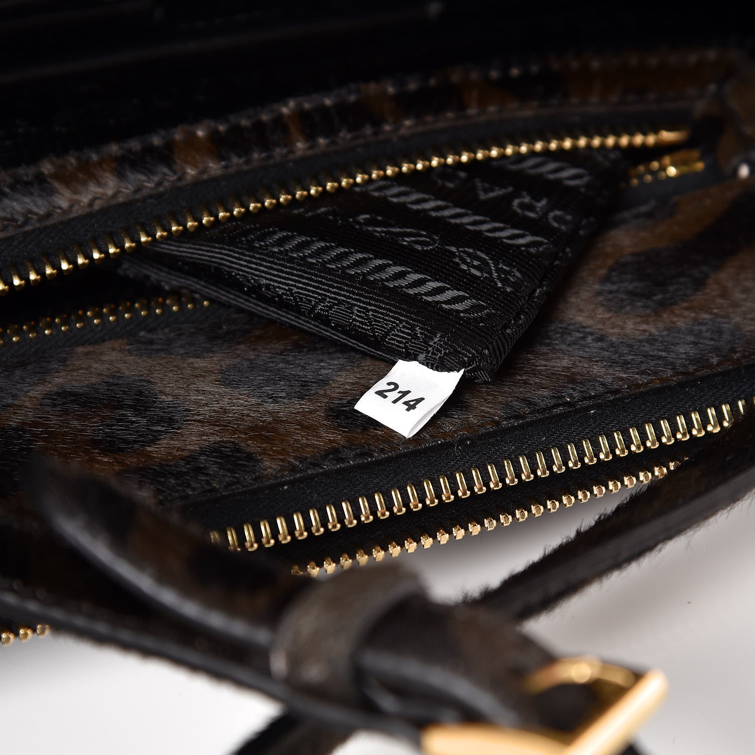 Prada Calf Hair Leopard Print Medium Galleria Double Zip Tote Mimetico 11 of 12