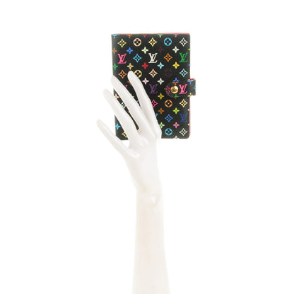 Louis Vuitton Monogram Multicolor Small Ring Agenda Cover Black Grenade 2 of 7