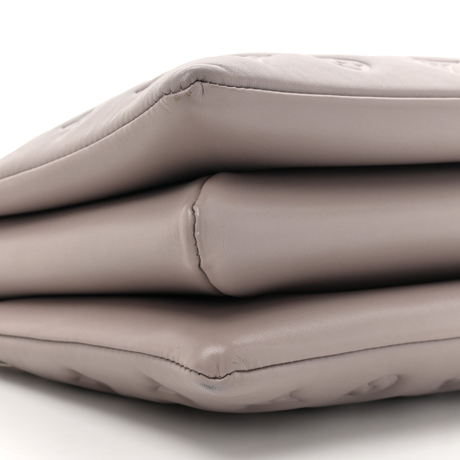 Louis Vuitton Lambskin Embossed Monogram Coussin PM Gris 10 of 13