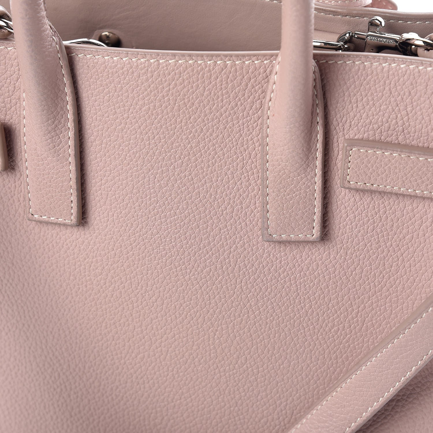 Saint Laurent Grained Calfskin Nano Sac De Jour Antique Rose 11 of 13
