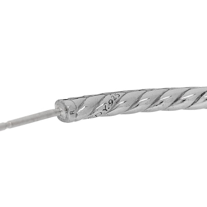 David Yurman Sterling Silver Diamond Large Pave Hoop Earrings 4 of 4