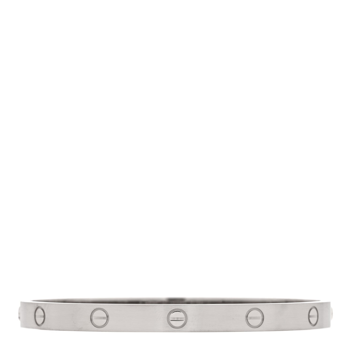 Cartier 18K White Gold Brushed Finish LOVE Bracelet 20 1 of 8