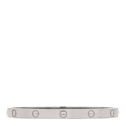 Cartier 18K White Gold Brushed Finish LOVE Bracelet 20 1 of 8