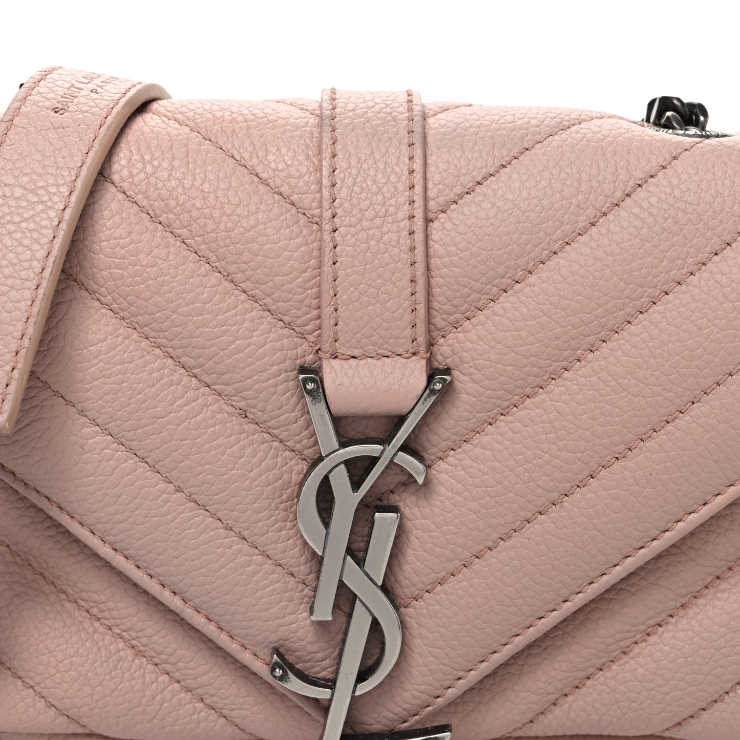 Sheepskin Matelasse Monogram Classic Baby Chain Bag Pale Pink