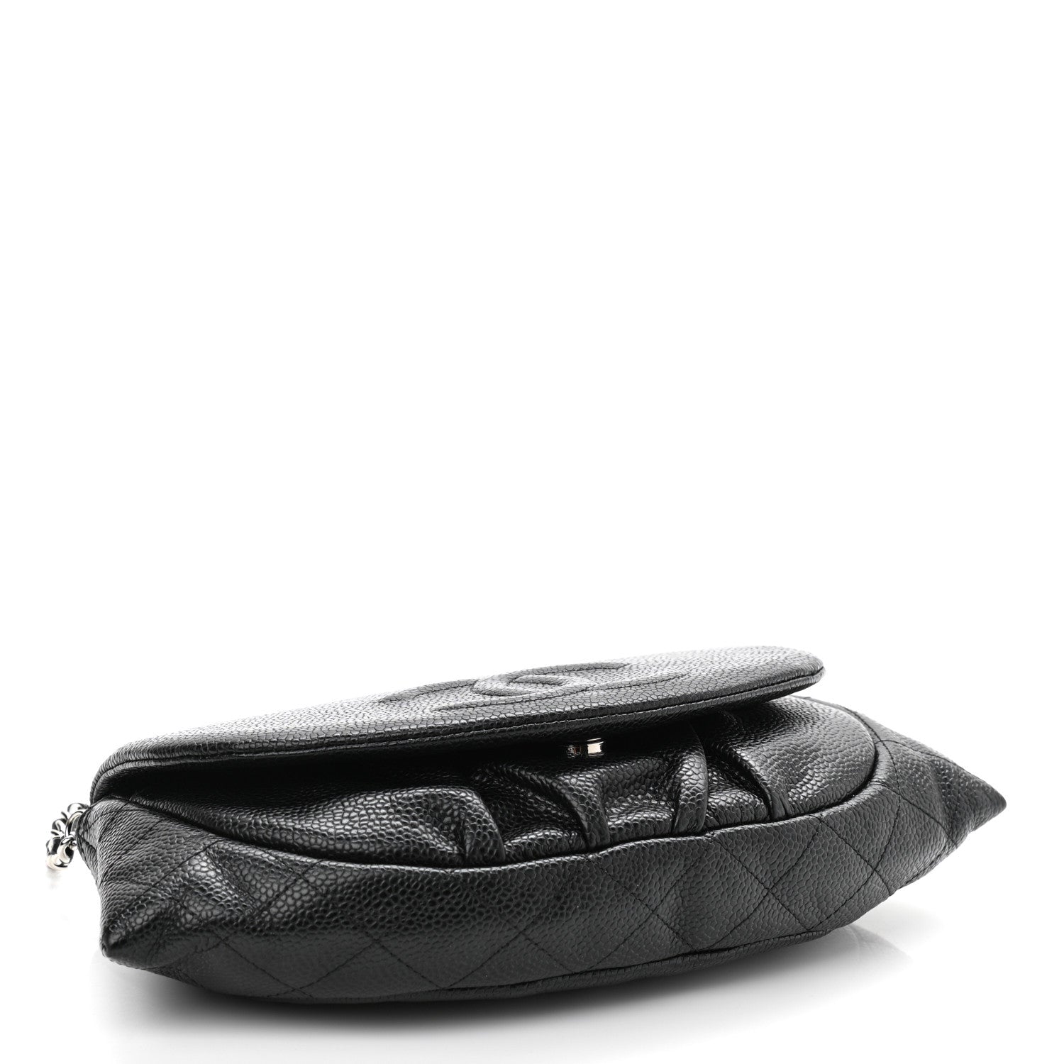 Chanel Caviar Half Moon Wallet On Chain WOC Black 4 of 11