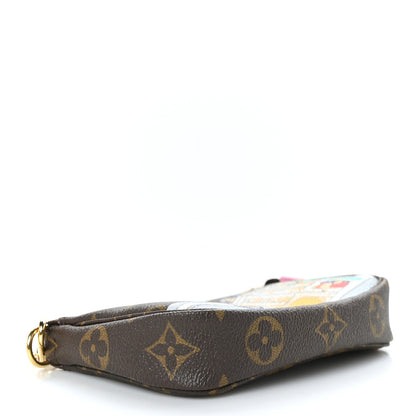 Louis Vuitton Monogram 2022 Christmas Animation Paris Mini Pochette Accessories Pink 3 of 8