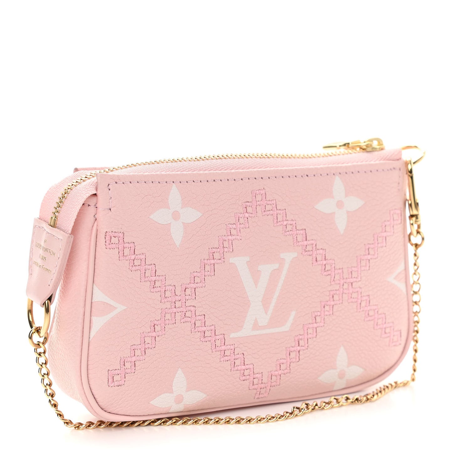 Empreinte Monogram Giant Broderies Mini Pochette Accessories Pink Creme