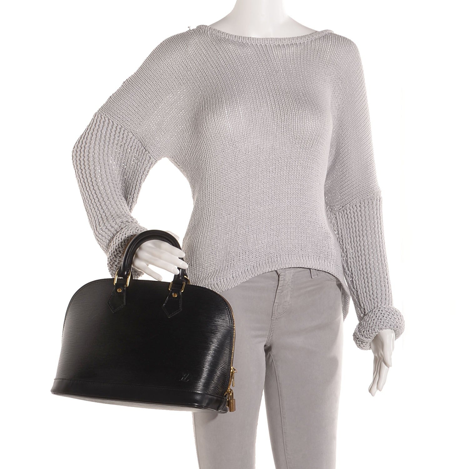 Louis Vuitton Epi Alma PM Black 2 of 7