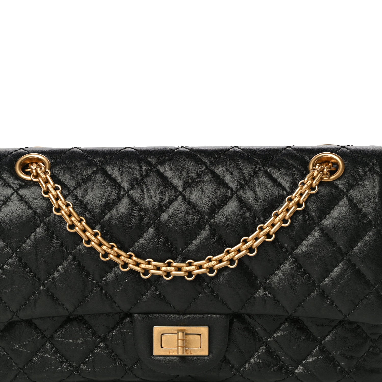Chanel Aged Calfskin Quilted 2.55 Reissue 225 Flap Black 7 of 13