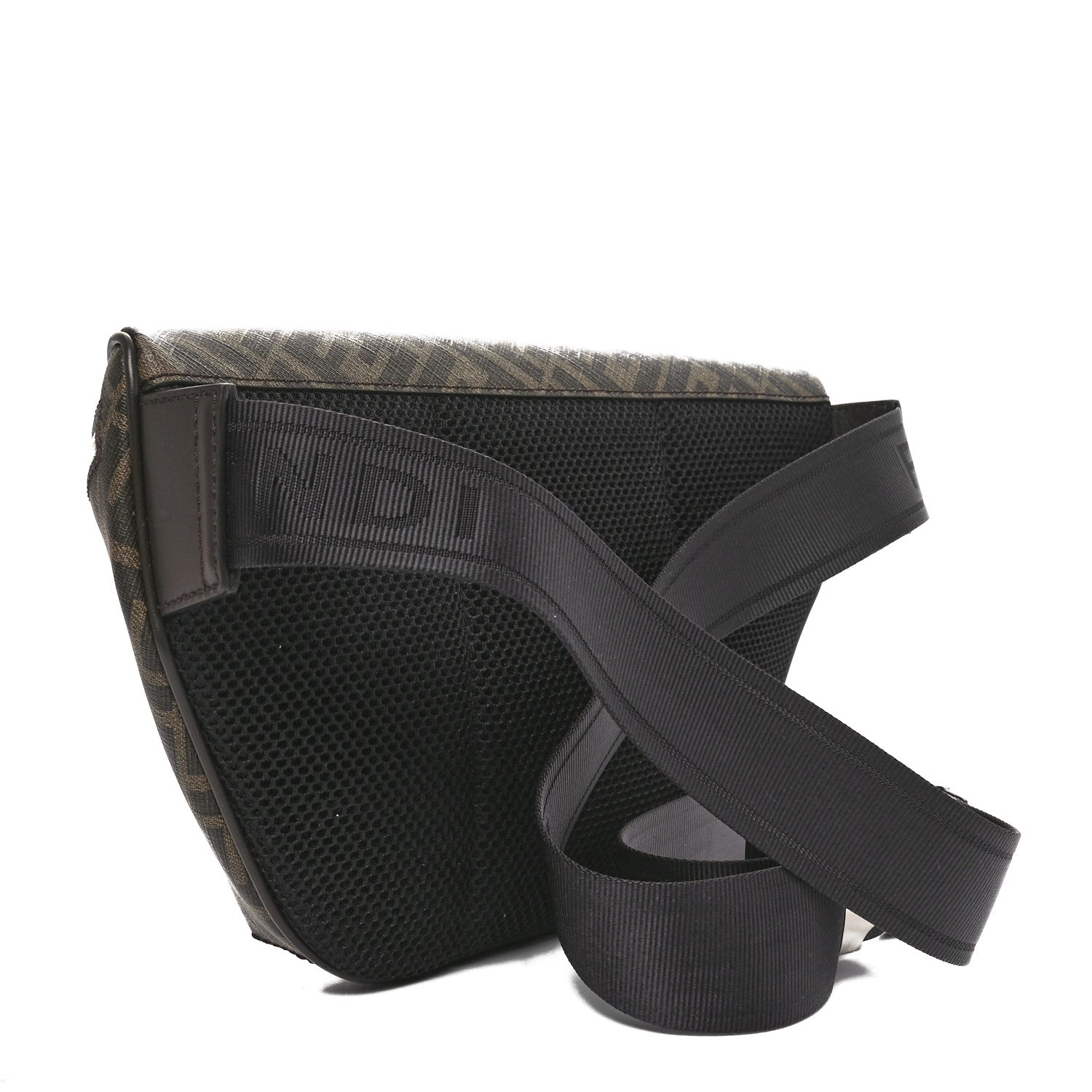 Fendi Shiny Glazed Fabric Vitello Cover FF 1974 Logo Belt Bag Tobacco Moro Giallo Ebano 2 of 10