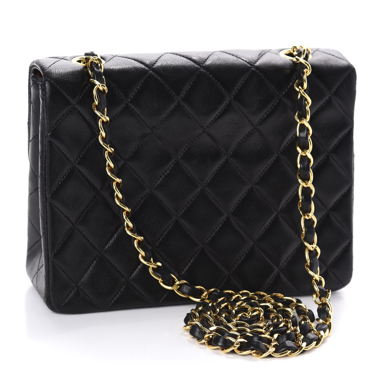 Chanel Lambskin Quilted Mini Square Flap Black 3 of 11