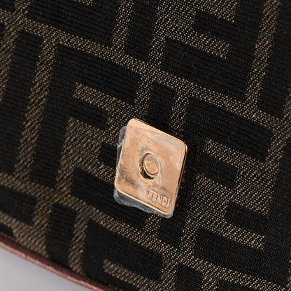 Fendi Fabric Jacquard FF 1974 Paisley Embroidered Baguette Tobacco Moro Rosa Quarzo Multicolor 11 of 13
