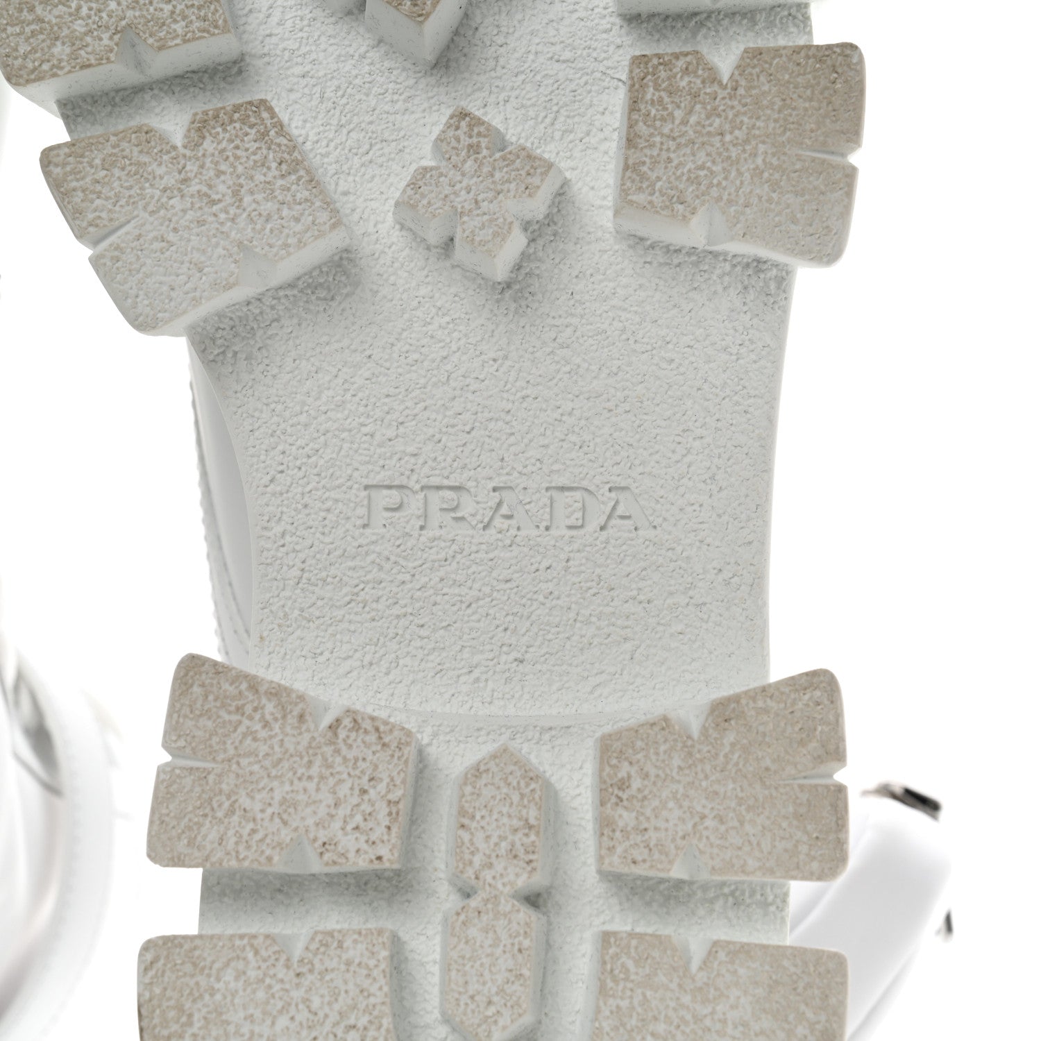 Prada Spazzolato Rois Re-Nylon Metal Triangle Logo Monolith Pouch Pocket 55mm Boots 37 White 6 of 11