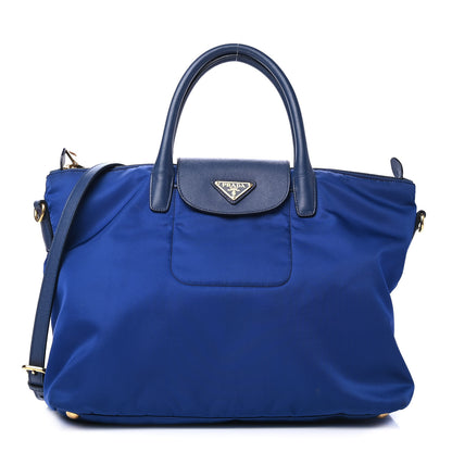 Prada Tessuto Nylon Saffiano Tote Bleuette 1 of 4