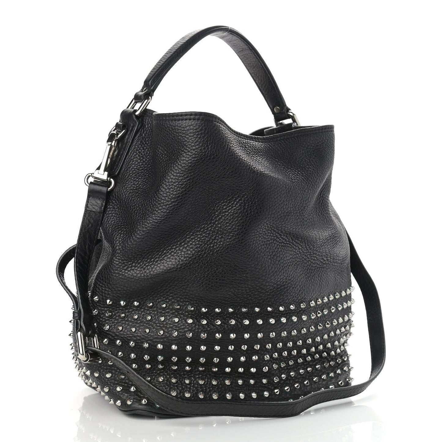 Calfskin Studded Medium Susanna Hobo Black