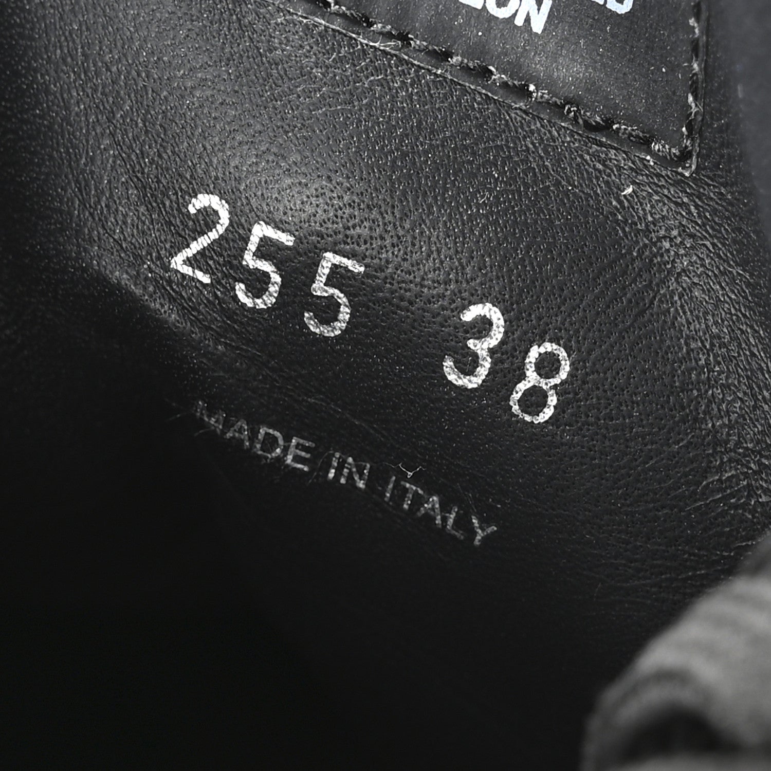 Prada Spazzolato Rois Nylon Metal Triangle Logo Monolith Pouch Pocket 55mm Boots 38 Black 7 of 7