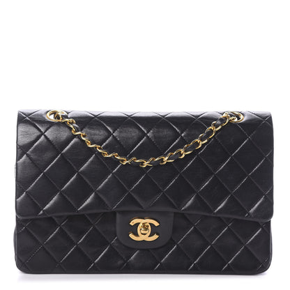 Chanel Lambskin Quilted Medium Double Flap Black 1 of 9