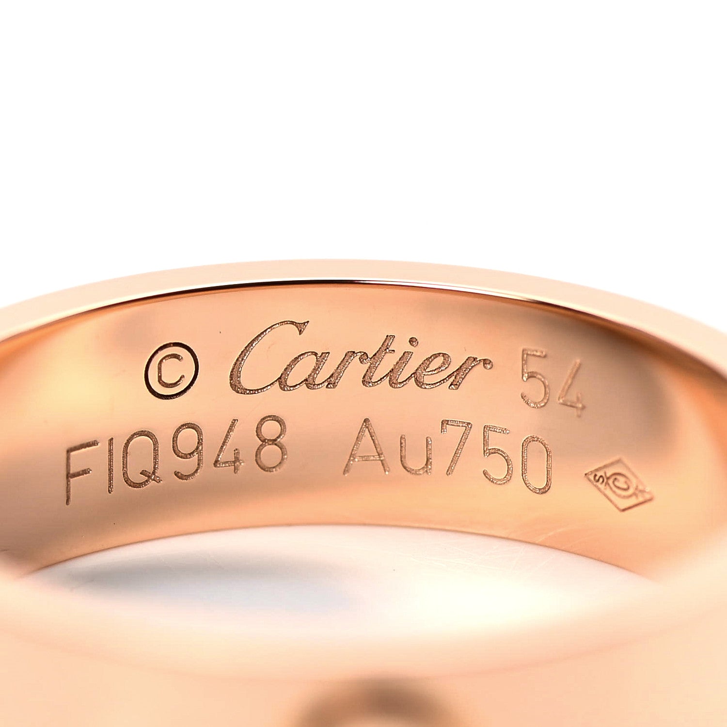 Cartier 18K Pink Gold 5.5mm LOVE Ring 54 6.75 4 of 5
