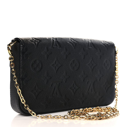 Louis Vuitton Empreinte Pochette Felicie Chain Wallet Black 4 of 10