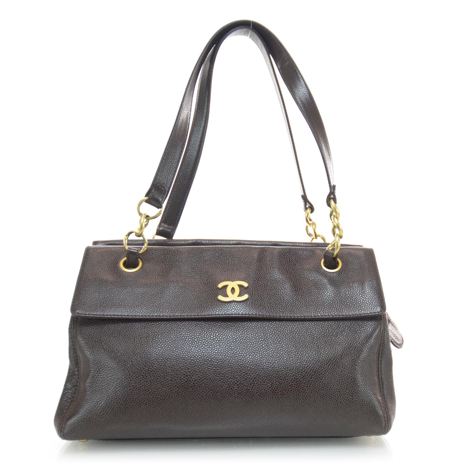 Chanel Caviar Shoulder Bag Brown 1 of 9