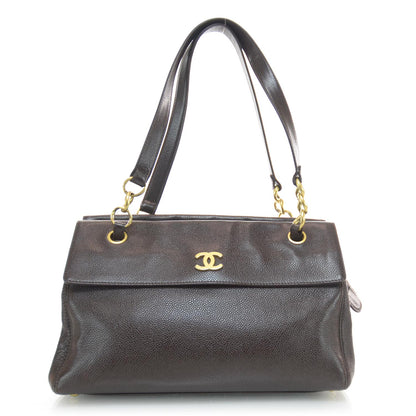 Chanel Caviar Shoulder Bag Brown 1 of 9