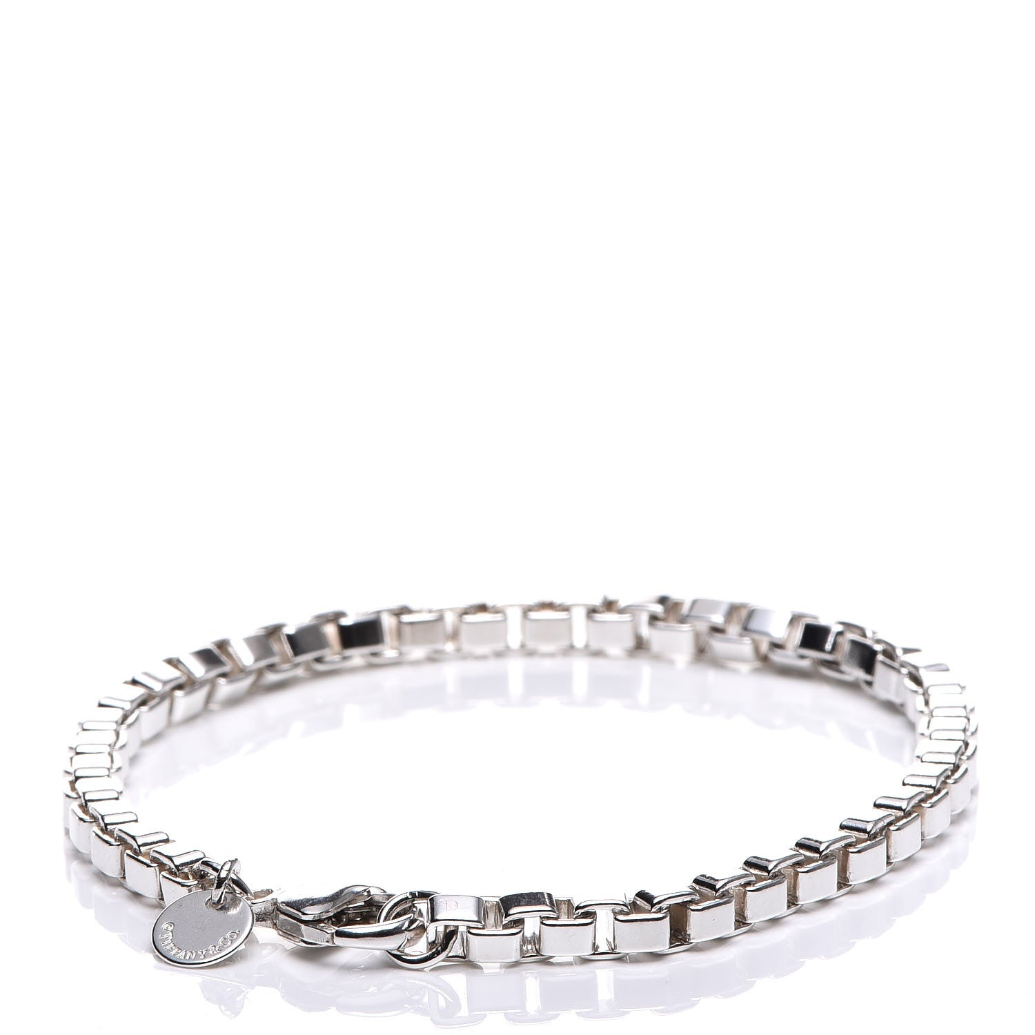 Tiffany Sterling Silver 4mm Venetian Link Bracelet 3 of 6