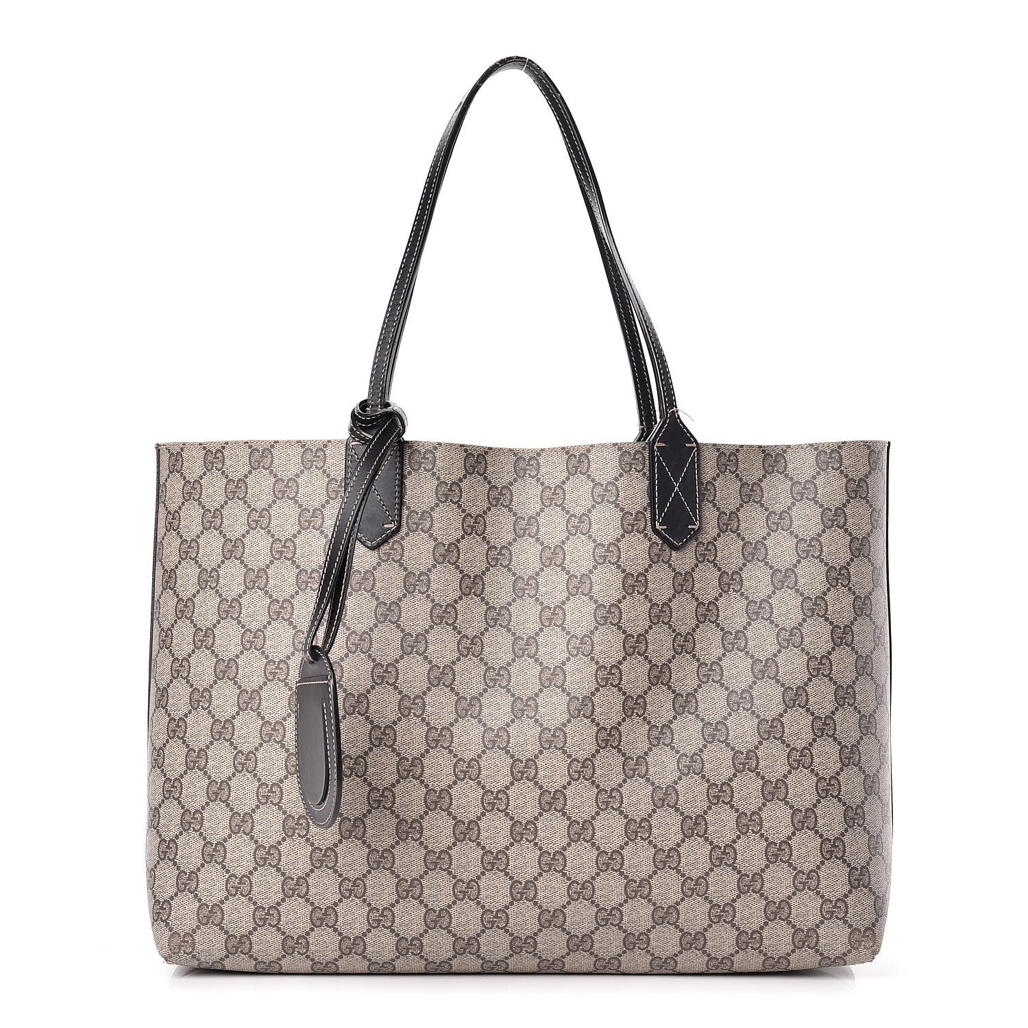 Gucci Calfskin GG Supreme Monogram Medium Reversible Tote Black 1 of 25