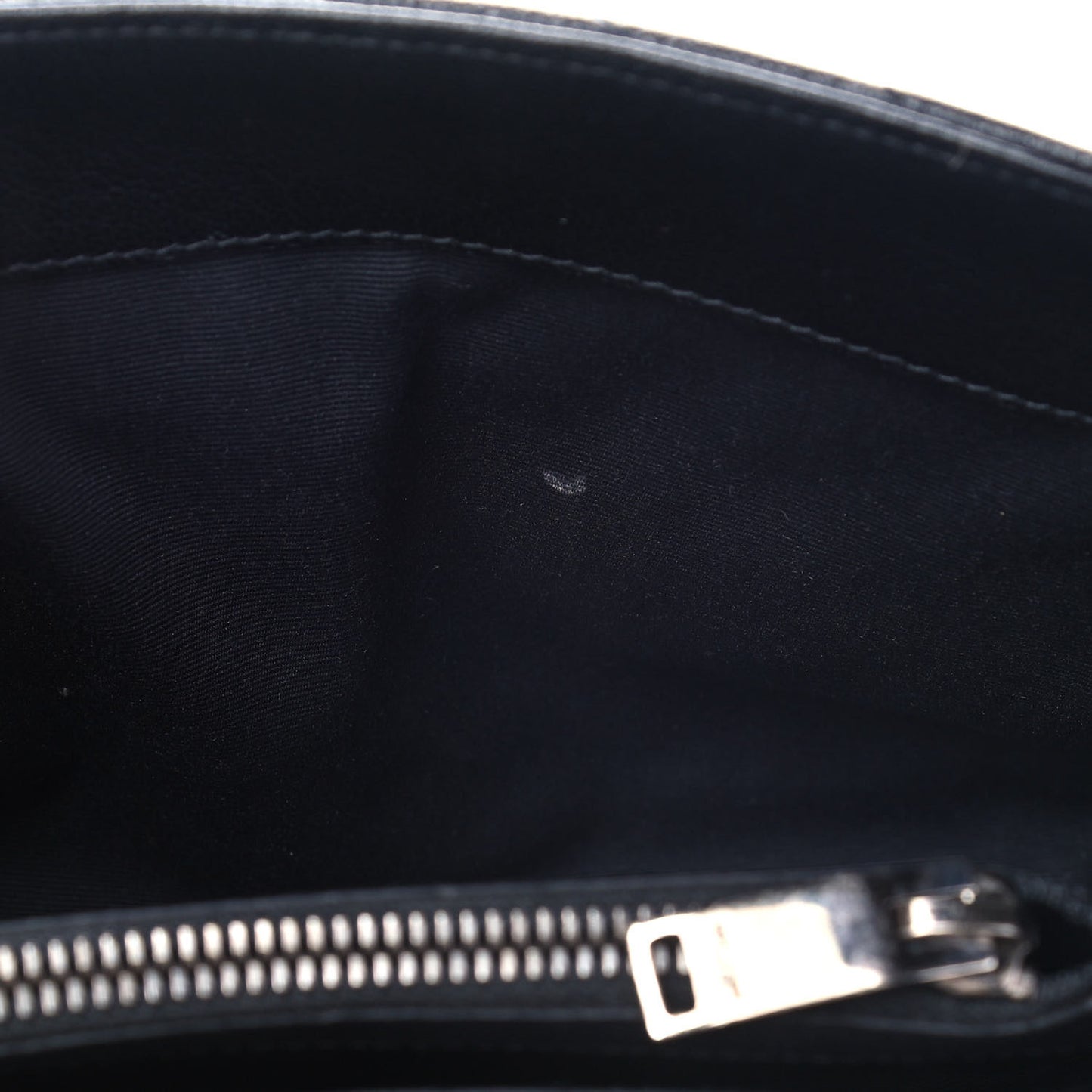 Sheepskin Matelasse Chevron Patchwork Monogram Medium College Bag Black