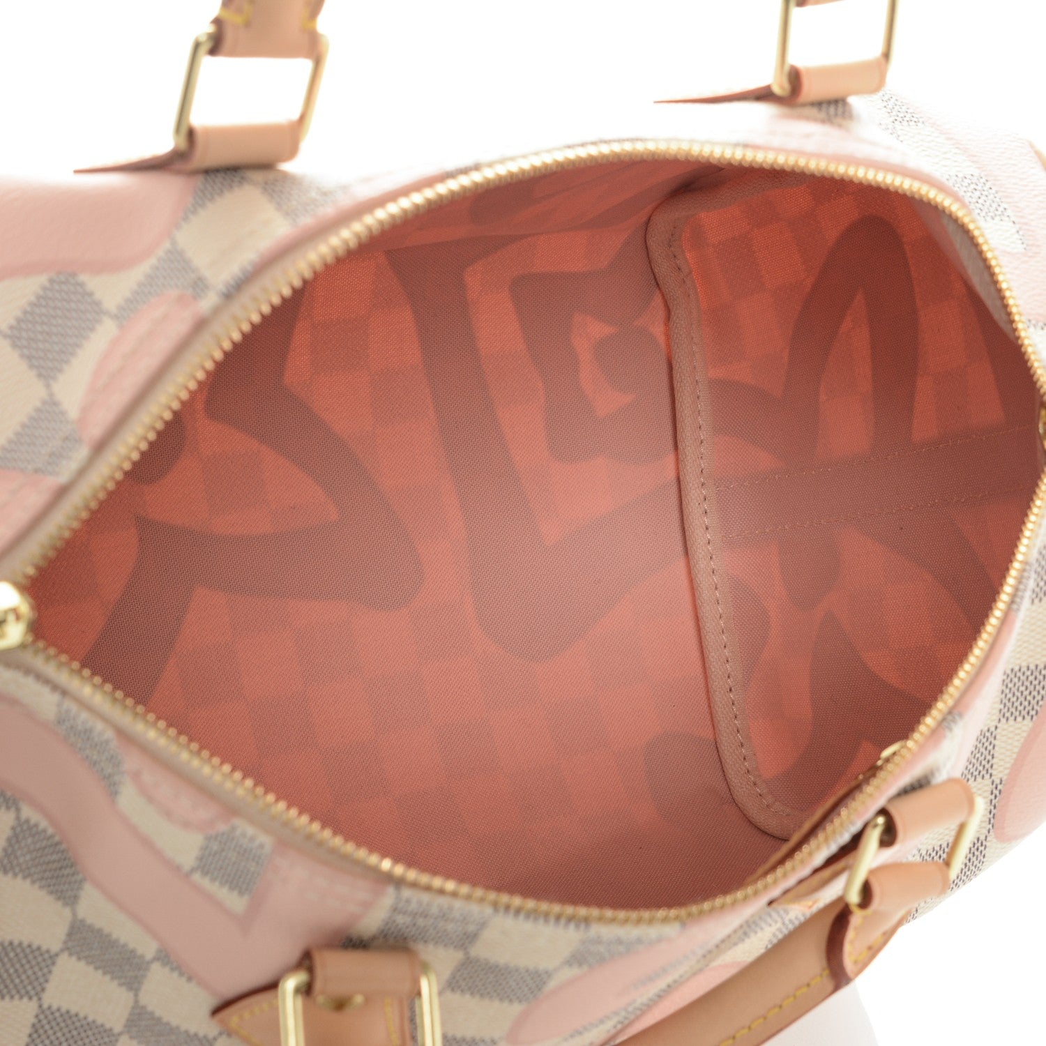 Louis Vuitton Damier Azur Tahitienne Speedy Bandouliere 30 Rose Ballerine 6 of 6