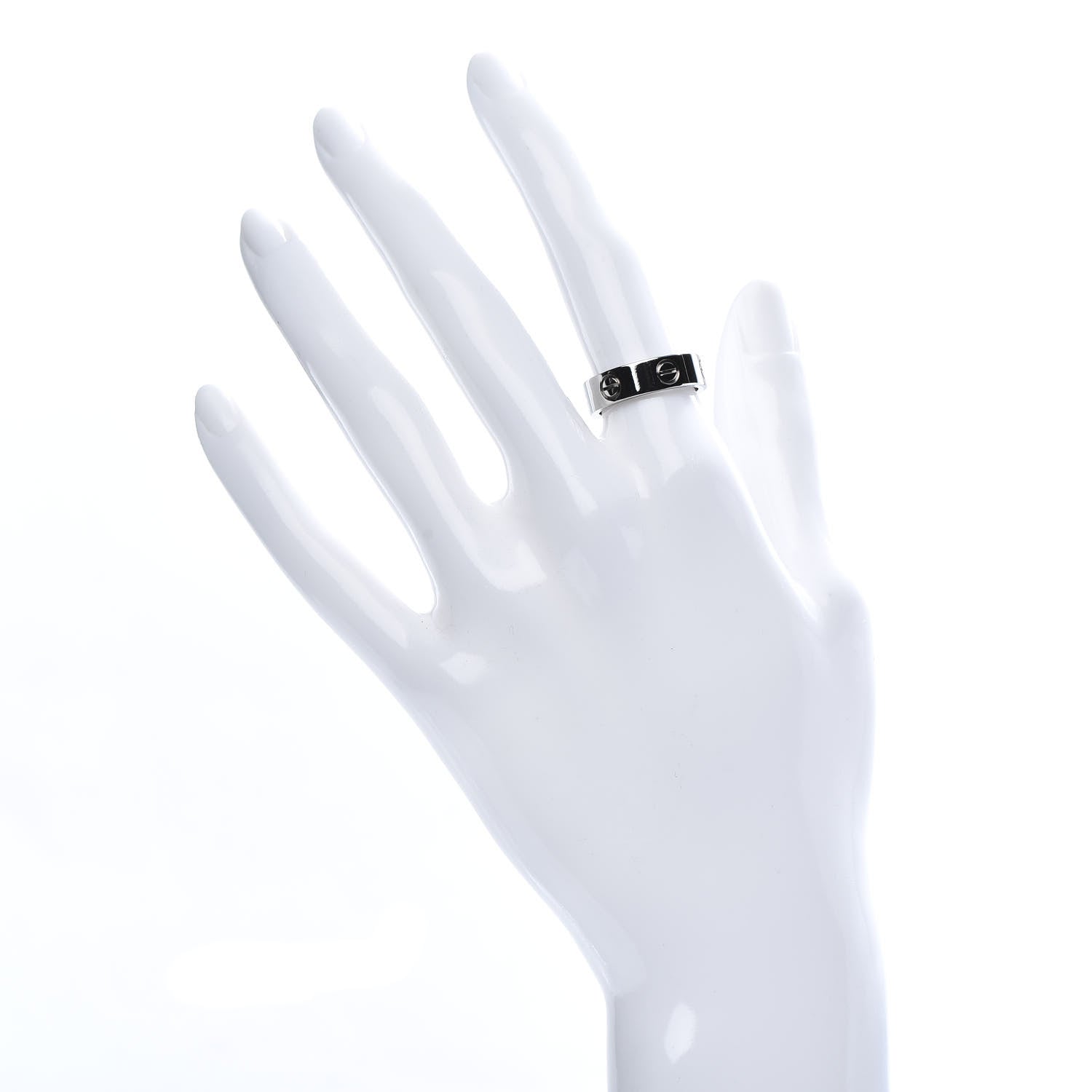 Cartier 18K White Gold 5.5mm LOVE Ring 52 6 2 of 6