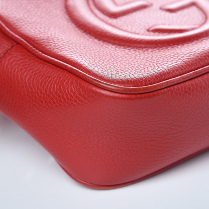 Gucci Pebbled Calfskin Small Soho Disco Bag Tabasco Red 8 of 15