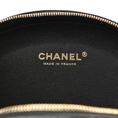 Chanel Calfskin Chevron Stitched Evening Bag Black 6 of 10
