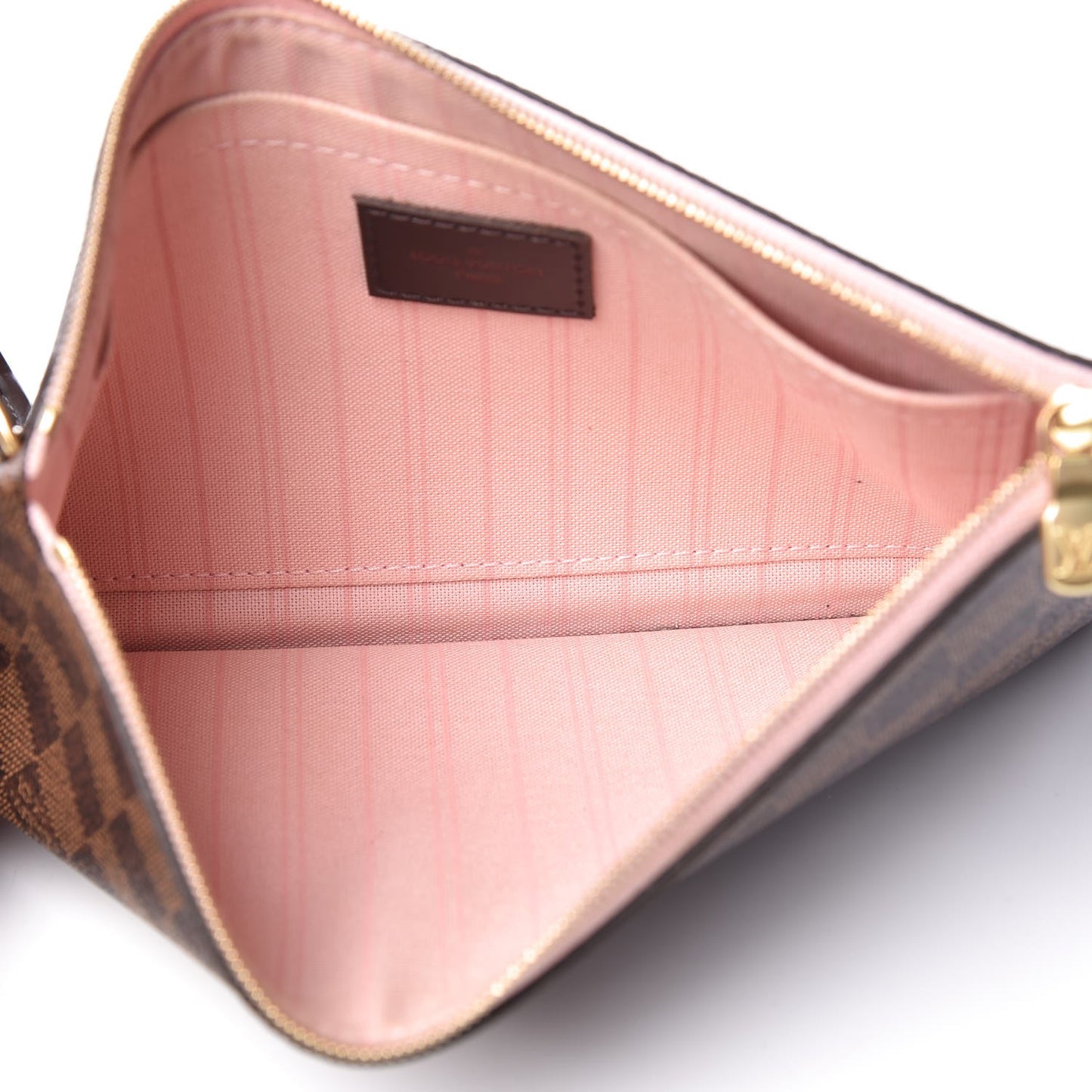 Damier Ebene Neverfull MM GM Pochette Rose Ballerine